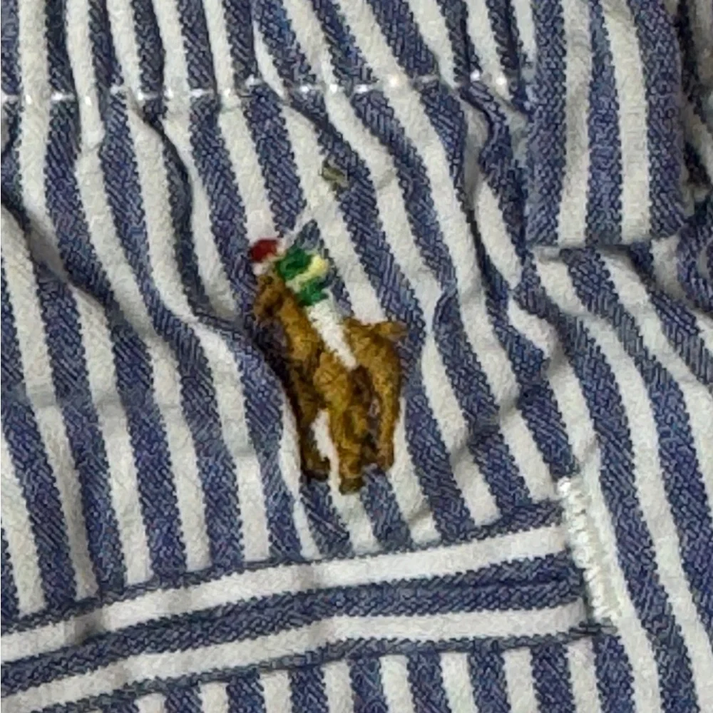 Ralph Lauren Navy and White Striped Shorts 18 Months Seersucker Classic NWT